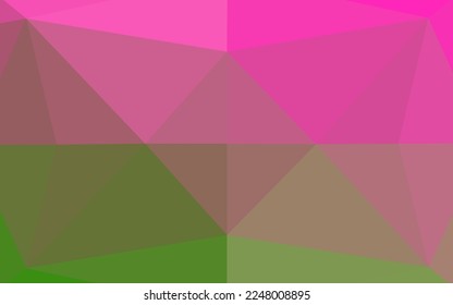Light Pink, Green vector shining hexagonal background. Glitter abstract illustration with an elegant design. The polygonal design can be used for your web site.