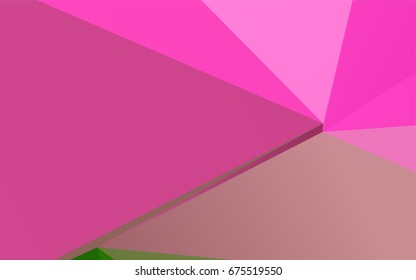 Light Pink, Green vector shining triangular template. An elegant bright illustration with gradient. The elegant pattern can be used as part of a brand book.