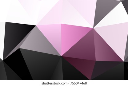 Light Pink, Green vector shining triangular pattern. An elegant bright illustration with gradient. The template can be used as a background for cell phones.