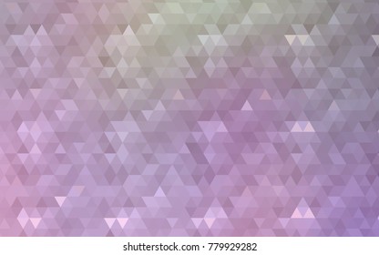 Light Pink, Green vector shining triangular background. Shining colored illustration in a brand-new style. Triangular pattern for your business design.