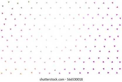 Light Pink Green vector of small triangles on white background. Illustration of abstract texture of triangles. Pattern design for banner, poster, cover.