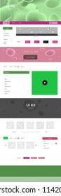 Light Pink, Green vector style guide with bent lines. Shining curly illustration in marble style with gradient. Beautiful layout for websites, landing pages.