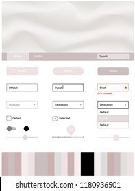 Light Pink, Green vector style guide with bent lines. Colorful abstract illustration with gradient lines. Beautiful layout for websites, landing pages.