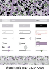 Light Pink, Green vector style guide with circles. Colorful ui/ux kit with header consisted of spheres. Modern template for your landing page.