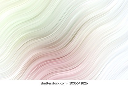 Light Pink, Green vector template with bent lines. Blurred geometric sample with gradient bubbles.  New composition for your brand book.
