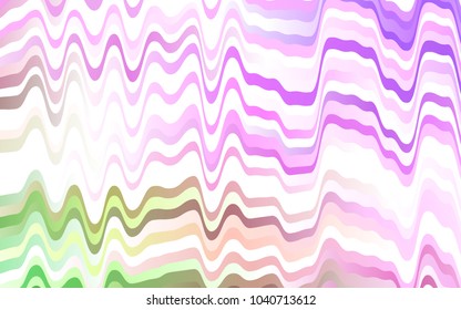 Light Pink, Green vector template with lines, ovals. Blurred geometric sample with gradient bubbles.  Marble design for your web site.