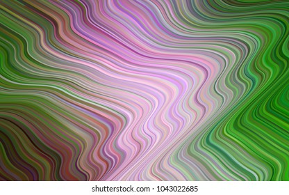 Light Pink, Green vector template with bent lines. A completely new color illustration in memphis style. Pattern for your business design.