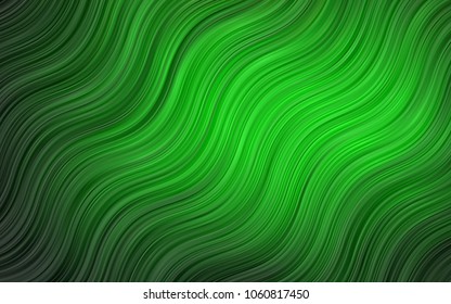 Light Pink, Green vector template with liquid shapes. Modern gradient abstract illustration with bandy lines. A new texture for your  ad, booklets, leaflets.