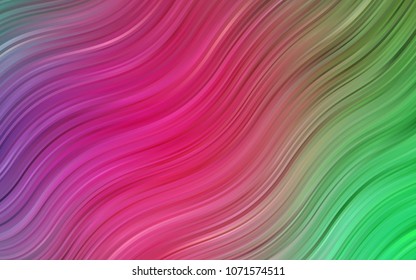 Light Pink, Green vector template with lava shapes. Blurred geometric sample with gradient bubbles.  A completely new template for your business design.