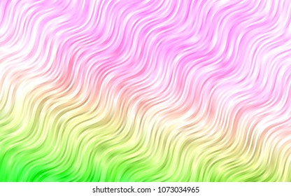 Light Pink, Green vector template with bubble shapes. Modern gradient abstract illustration with bandy lines. The template for cell phone backgrounds.