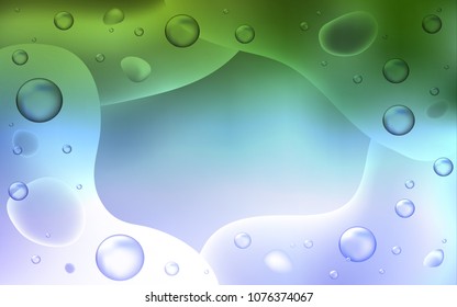 Light Pink, Green vector template with liquid shapes. A sample with blurred bubble shapes. Textured wave pattern for backgrounds.