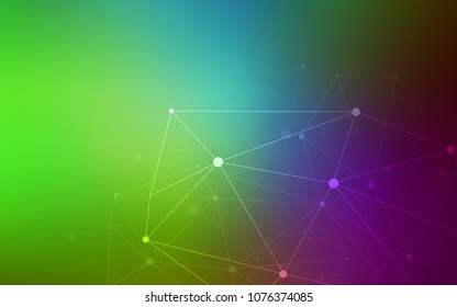 Light Pink, Green vector template with circles, triangles. Colorful illustration with circles and lines in futuristic style. Completely new template for your brand book.