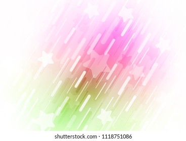 Light Pink, Green vector template with repeated sticks. Blurred decorative design in simple style with lines. The pattern can be used as ads, poster, banner for commercial.
