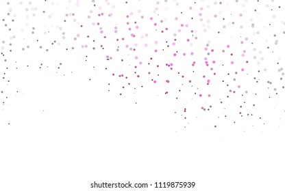 Light Pink, Green vector  template with circles. Glitter abstract illustration with blurred drops of rain. The pattern can be used for aqua ad, booklets.