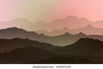 Light Pink, Green vector template with bubble shapes. Blurred geometric sample with gradient bubbles.  Mountain style for your business design.
