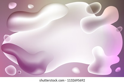 Light Pink, Green vector template with lava shapes. Colorful illustration in abstract memphis style with gradient. A new texture for your  ad, booklets, leaflets.