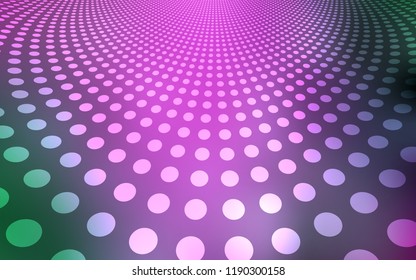 Light Pink, Green vector template with circles. Illustration with set of shining colorful abstract circles. Beautiful design for your business advert.