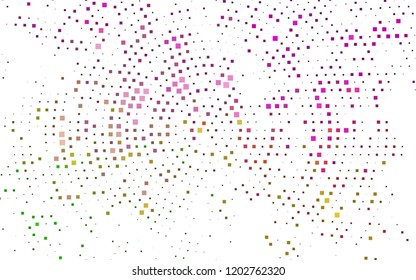 Light Pink, Green vector template with crystals, rectangles. Illustration with set of colorful rectangles. Pattern for busines ad, booklets, leaflets
