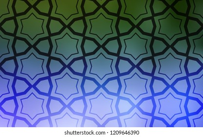 Light Pink, Green vector template with sky stars. Blurred decorative design in simple style with stars. Template for sell phone backgrounds.