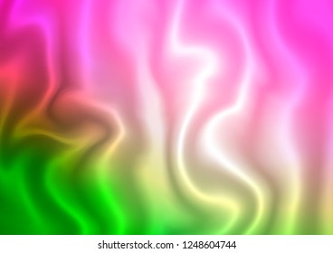 Light Pink, Green vector template with lava shapes. Shining illustration, which consist of blurred lines, circles. The best blurred design for your business.