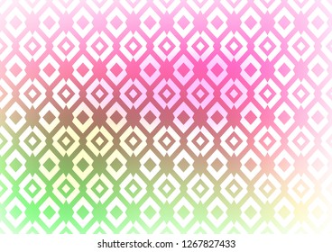 Light Pink, Green vector template with crystals, rectangles. Glitter abstract illustration with rectangular shapes. Best design for your ad, poster, banner.