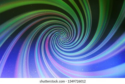Light Pink, Green vector template with space stars. Space stars on blurred abstract background with gradient. Pattern for astronomy websites.