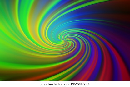 Light Pink, Green vector template with curved lines. A sample with colorful lines, shapes. Colorful wave pattern for your design.