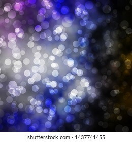 Light Pink, Green vector template with circles. Abstract decorative design in gradient style with bubbles. Pattern for booklets, leaflets.