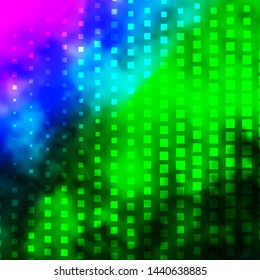 Light Pink, Green vector template with rectangles. Colorful illustration with gradient rectangles and squares. Template for cellphones.
