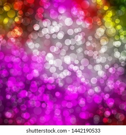 Light Pink, Green vector template with circles. Illustration with set of shining colorful abstract spheres. Pattern for business ads.