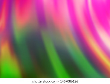 Light Pink, Green vector template with abstract lines. An elegant bright illustration with gradient. The template for cell phone backgrounds.