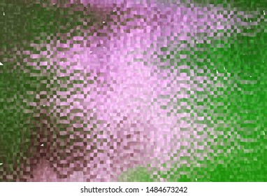 Light Pink, Green vector template with rhombus. Illustration with set of colorful rectangles. Pattern can be used for websites.