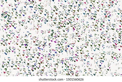 Light Pink, Green vector template with crystals, triangles. Modern abstract illustration with colorful triangles. Pattern for commercials.