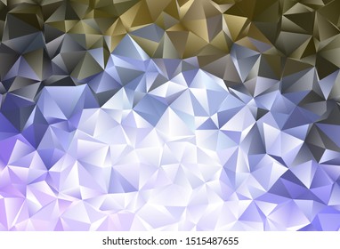 Light Pink, Green vector template with crystals, triangles. Glitter abstract illustration with triangular shapes. Best design for poster, banner.