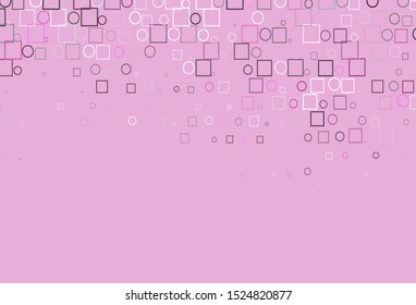 Light Pink, Green vector template with spots, rectangles. Glitter abstract illustration with cubes, circles. Pattern for beautiful websites.