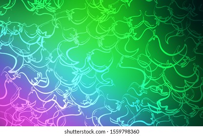 Light Pink, Green vector template with organic peppers. peppers on blurred abstract background with colorful gradient. Pattern for ads of breakfast, lunch, dinner.