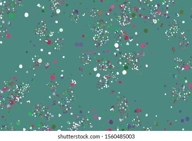 Light Pink, Green vector template with chaotic shapes. Modern abstract illustration with colorful random forms. Elegant design for wallpapers.
