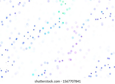 Light Pink, Green vector template with ice snowflakes. Colorful snowflakes with gradient on abstract background. Pattern for new year websites.