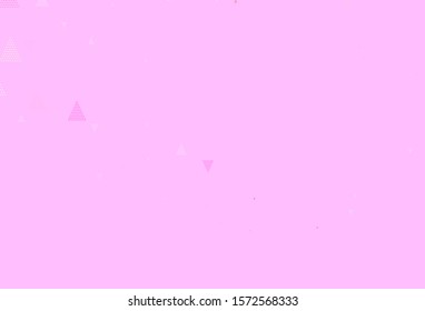 Light Pink, Green vector template with crystals, triangles. Abstract gradient illustration with triangles. Pattern for websites.
