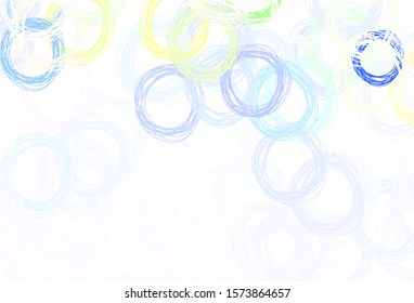 Light Pink, Green vector template with circles. Illustration with set of shining colorful abstract circles. Design for poster, banner of websites.