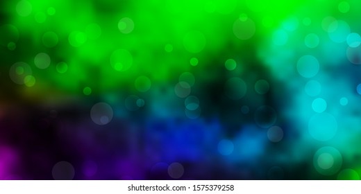 Light Pink, Green vector template with circles. Abstract illustration with colorful spots in nature style. Design for posters, banners.