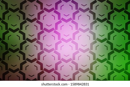Light Pink, Green vector template with bent lines. Geometric illustration in abstract style with gradient.  New composition for your brand book.