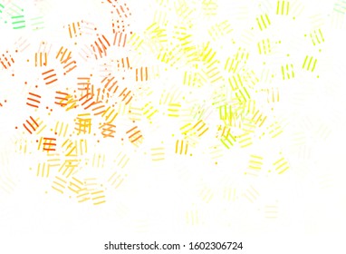 Light Pink, Green vector template with repeated sticks, dots. Lines on blurred abstract background with gradient. Pattern for ads, posters, banners.