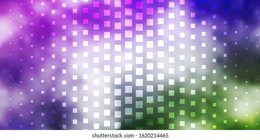 Light Pink, Green vector template in rectangles. Abstract gradient illustration with rectangles. Best design for your ad, poster, banner.