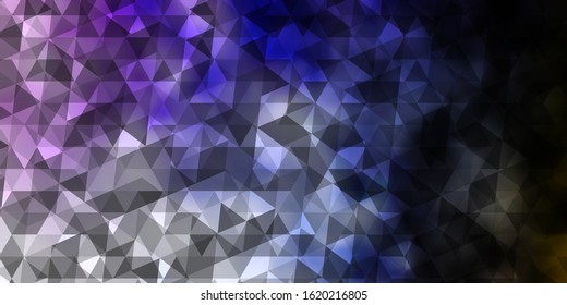 Light Pink, Green vector template with crystals, triangles. Illustration with set of colorful triangles. Pattern for websites.