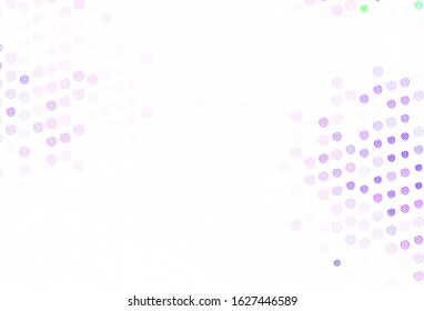 Light Pink, Green vector template with lines. Shining colorful illustration in simple style. New composition for your brand book.