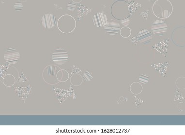 Light Pink, Green vector template with crystals, circles. Glitter abstract illustration with spheres, triangular lines. Smart design for your adverts.