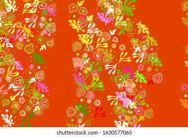 Light Pink, Green vector template with chaotic shapes. Modern abstract illustration with colorful random forms. Simple design for your web site.