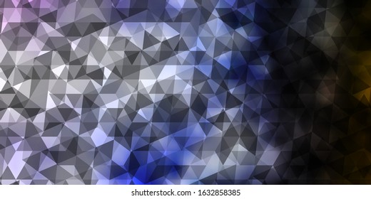 Light Pink, Green vector template with crystals, triangles. Illustration with set of colorful triangles. Pattern for websites.
