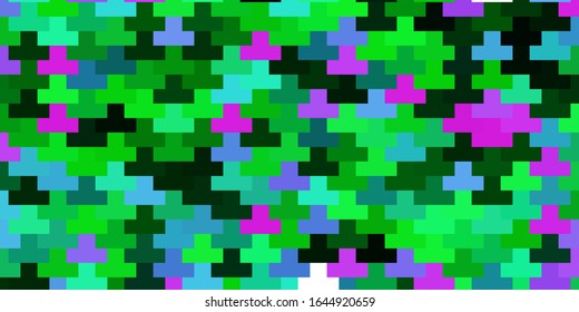 Plantilla vectorial verde rosa claro en rectángulos. Rectángulos con gradiente colorido sobre fondo abstracto. Plantilla para teléfonos móviles.